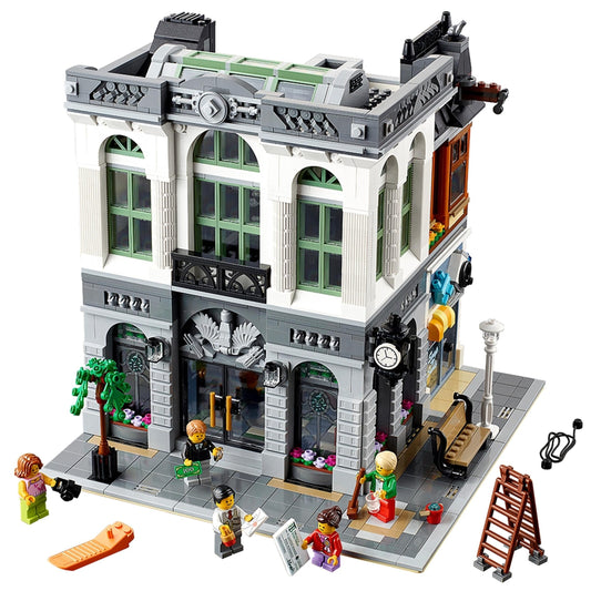 City Street Brick Bank Building Set - 10251