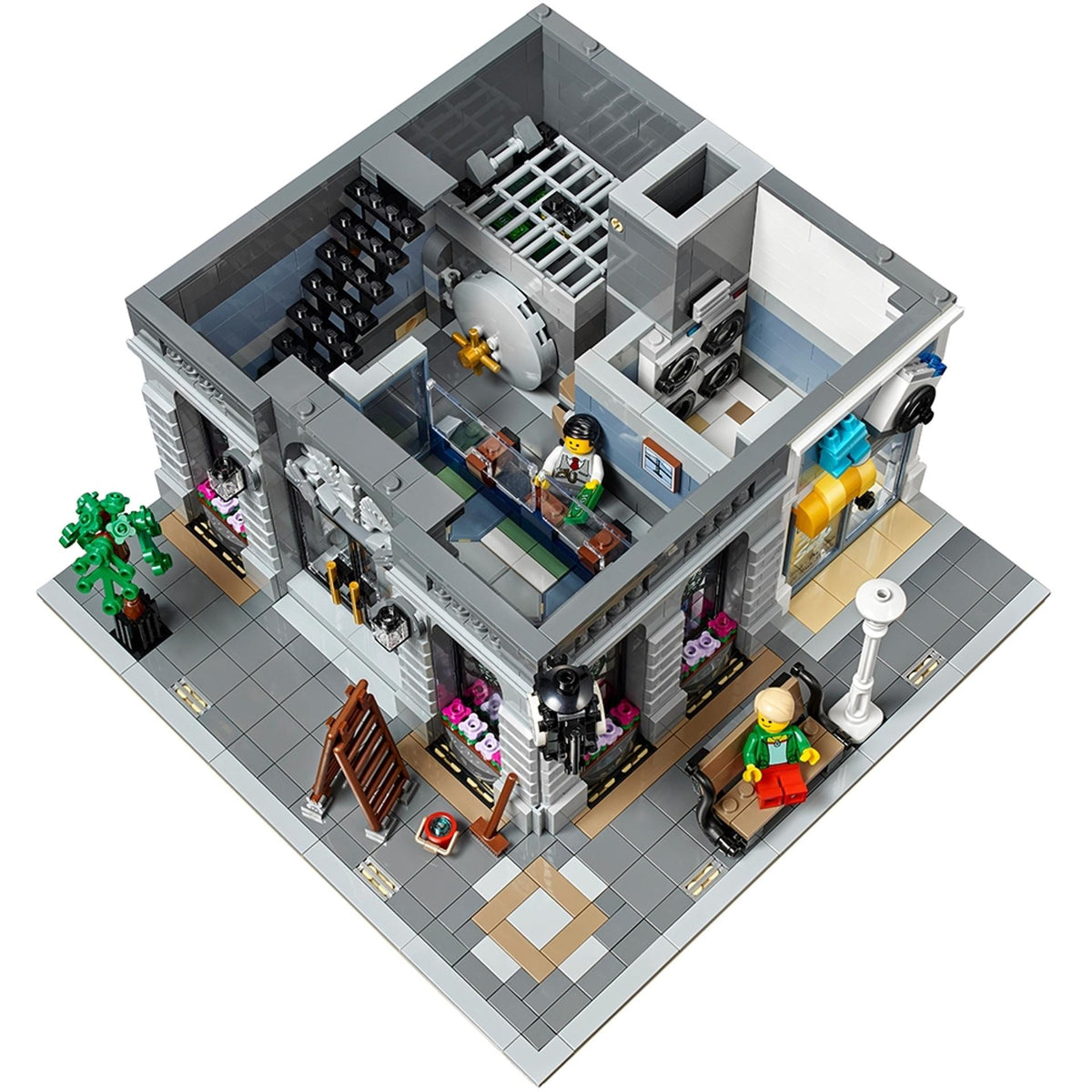 City Street Brick Bank Building Set - 10251