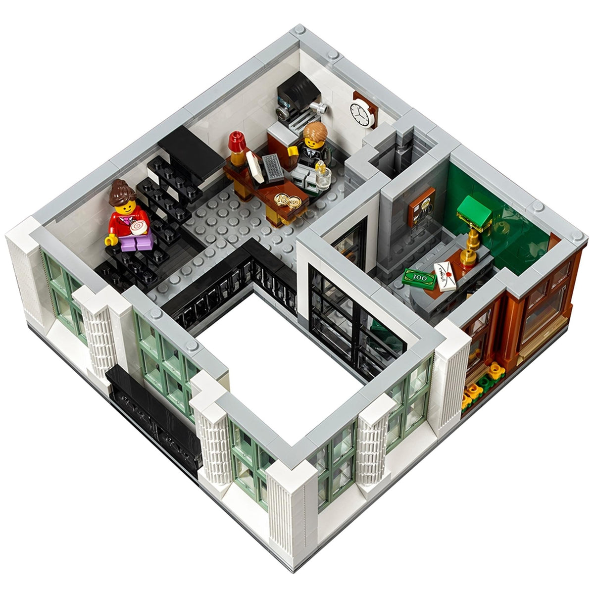 City Street Brick Bank Building Set - 10251